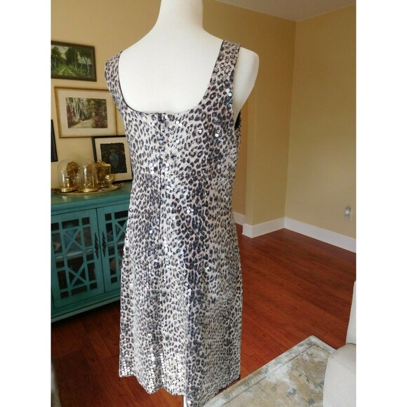 Gorgeous BAILEY 44 Sequined Animal Print Sleeveless Sheath Dress 10 EXCELLENT!!! - Picture 7 of 8